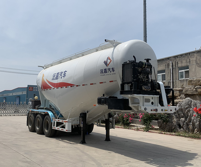 新博沅牌9.8米34吨3轴中密度粉粒物料运输半挂车(YYJ9402GFL)