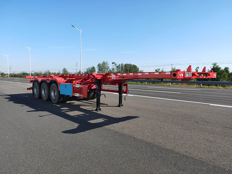 集岳牌11.5米35.4吨3轴集装箱运输半挂车(TZZ9403TJZ)
