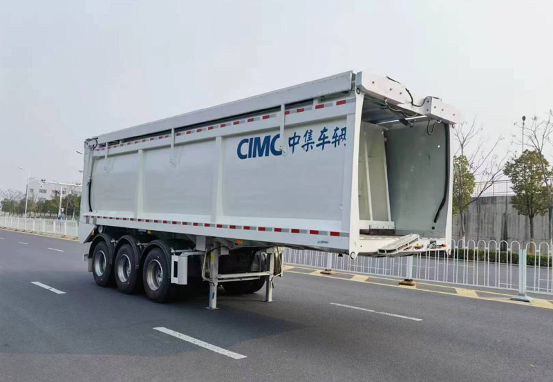 中集牌9.6米30.7吨3轴散装粮食运输半挂车(ZJV9400ZLSQGC)