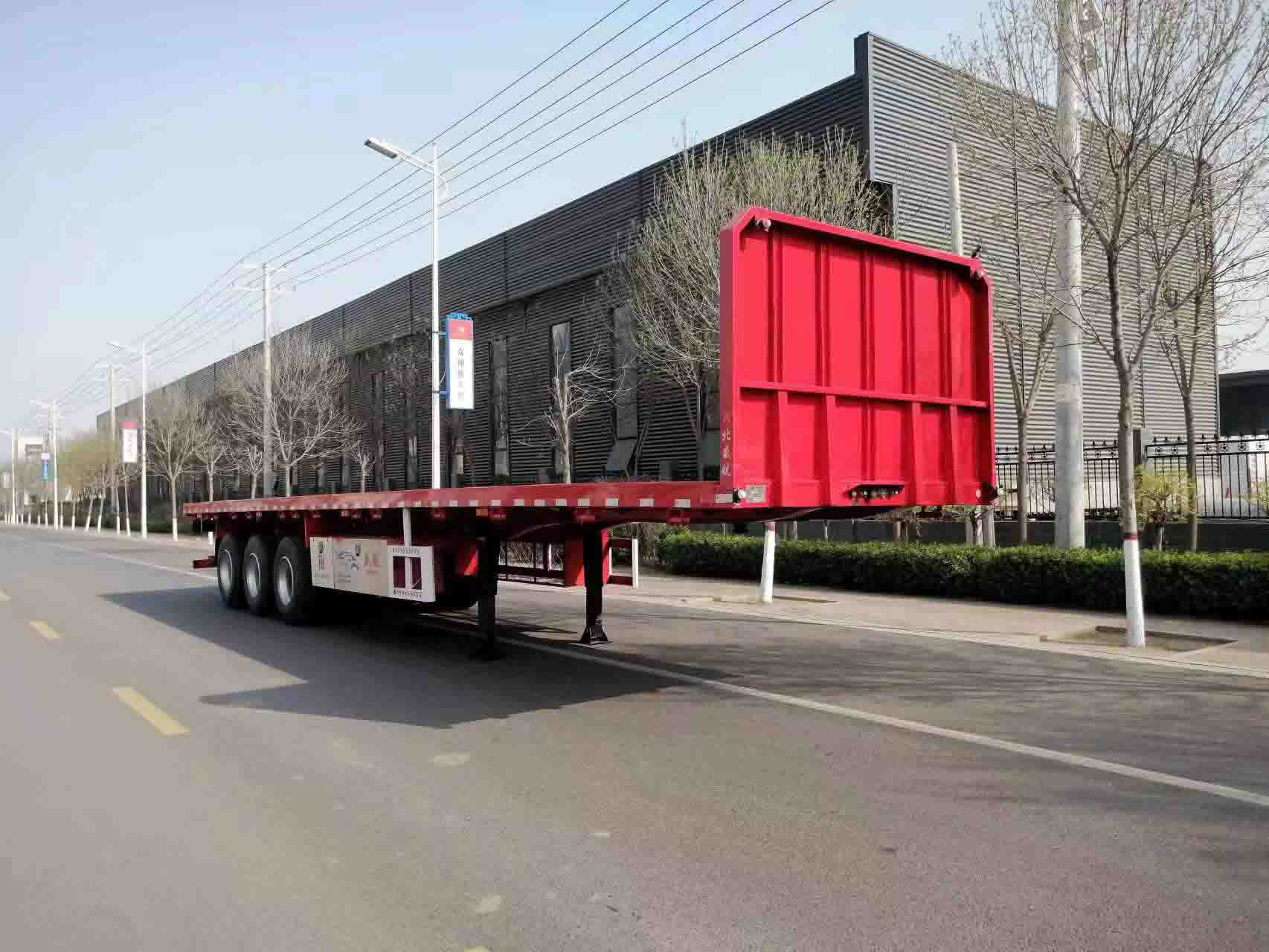 石盛航牌13米34.2吨3轴平板式运输半挂车(SSH9400TPB)