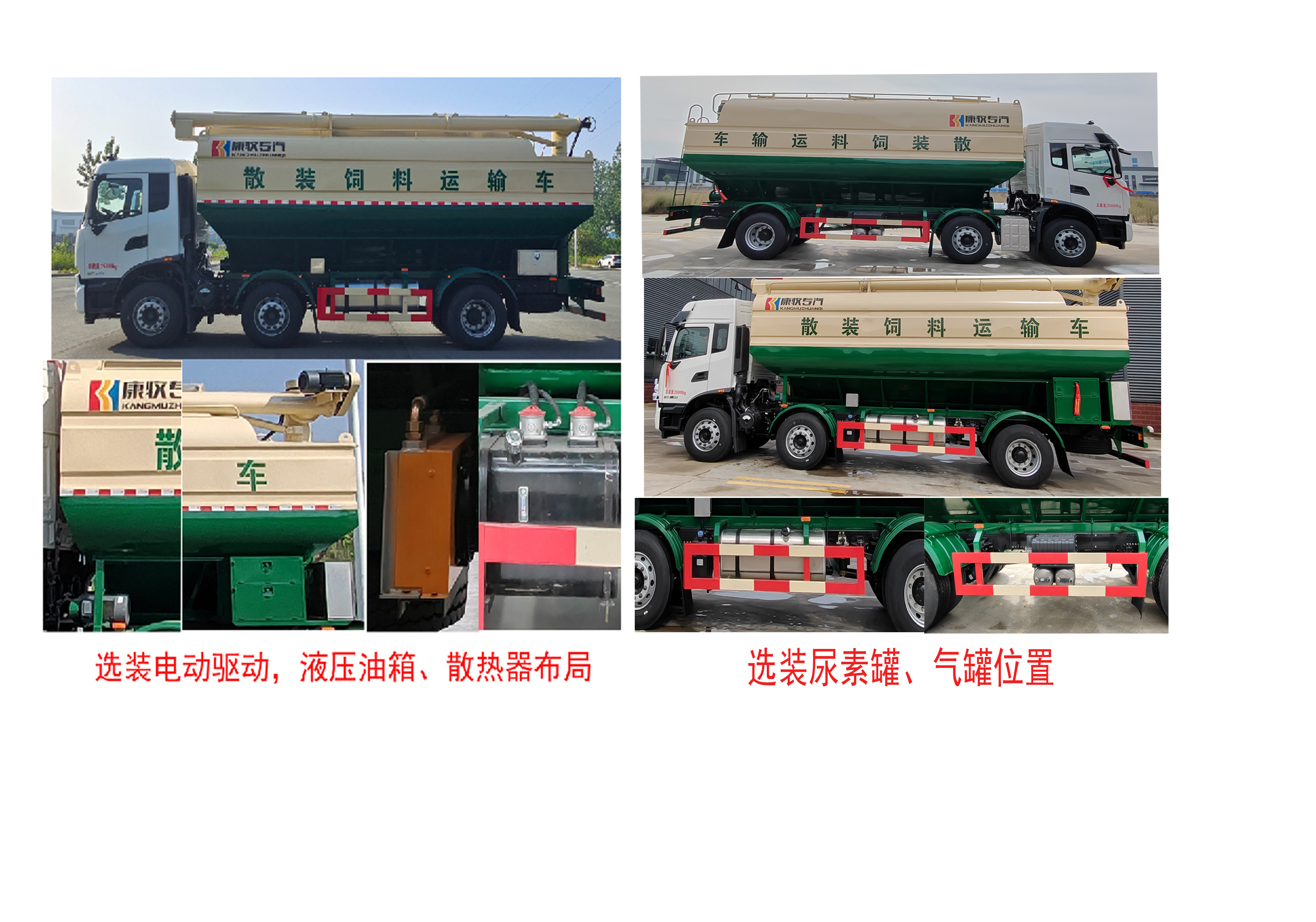 康牧晨远牌KMH5250ZSLD6散装饲料运输车公告图片