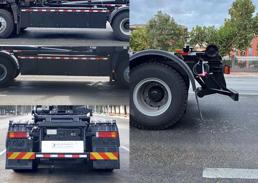 陜汽通力牌STL5257ZXXBEV1純電動車廂可卸式垃圾車公告圖片