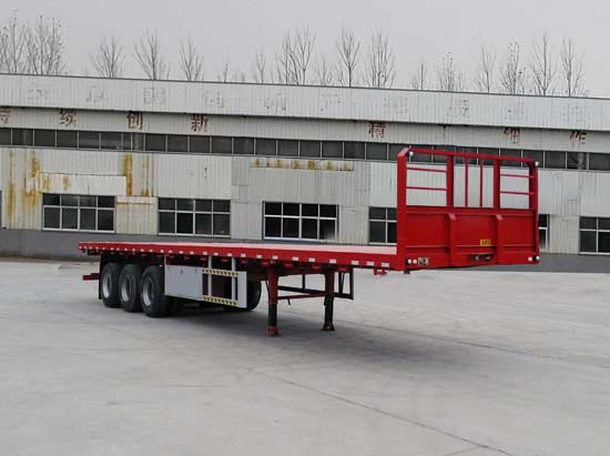 鸿宇达牌13米34吨3轴平板运输半挂车(WMH9400TPB)