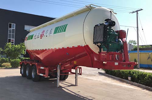 光亚通达牌9.8米32.7吨3轴中密度粉粒物料运输半挂车(JGY9402GFL)