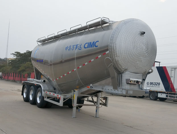 万事达牌9.3米35吨3轴铝合金中密度粉粒物料运输半挂车(SDW9402GFLB)