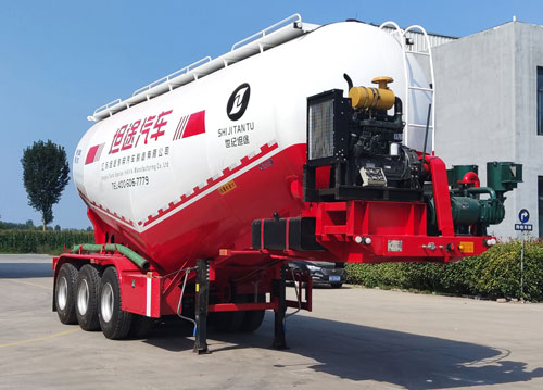 世纪坦途牌9.4米33吨3轴中密度粉粒物料运输半挂车(STT9401GFL)