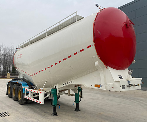 骏代牌9.5米33.1吨3轴中密度粉粒物料运输半挂车(JDP9400GFL)