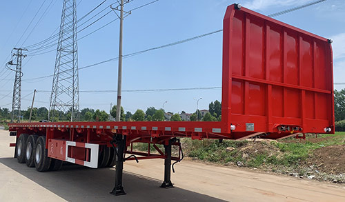 骏楠牌13米34吨3轴平板运输半挂车(XTW9400TPB)