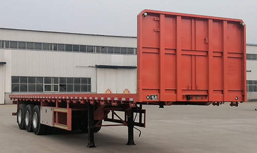 忠远牌13米34吨3轴平板运输半挂车(ZYF9400TPB)