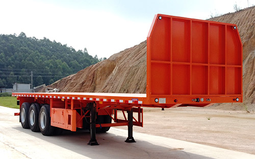 广龙顺牌11米34.8吨3轴平板运输半挂车(GLS9403TPB)