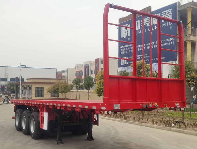 德柱牌9.5米34.7吨3轴平板运输半挂车(HDZ9401TPB)
