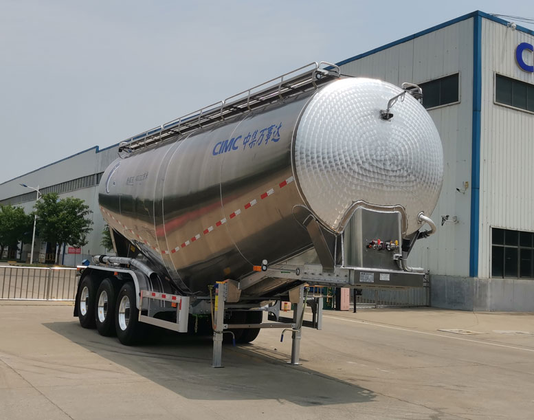 万事达牌9米35.1吨3轴铝合金中密度粉粒物料运输半挂车(SDW9400GFLT40L)