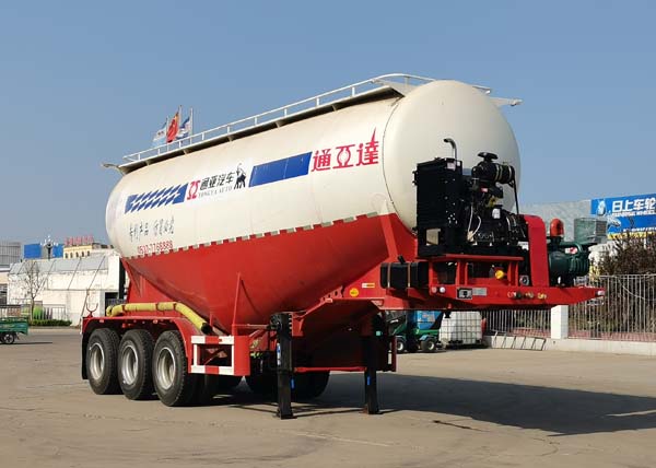 通亚达牌9.5米34.6吨3轴中密度粉粒物料运输半挂车(CTY9403GFLT37)