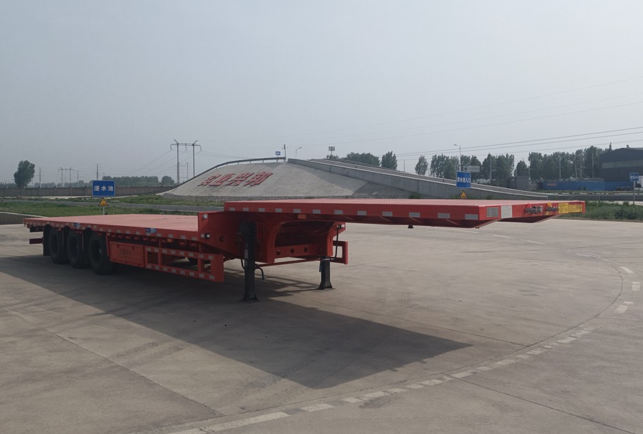 中振汉江牌13.8米34.1吨3轴低平板半挂车(HJZ9400TDP)