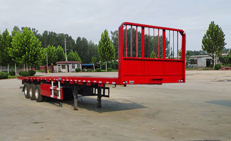沃德利牌13米34吨3轴平板运输半挂车(WDL9400TPB)
