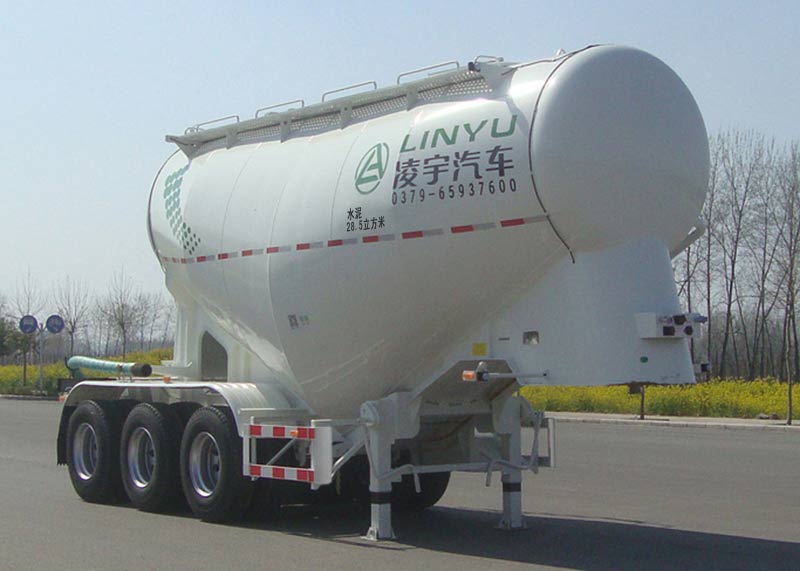 凌宇牌9.2米33.6吨3轴中密度粉粒物料运输半挂车(CLY9401GFL2)