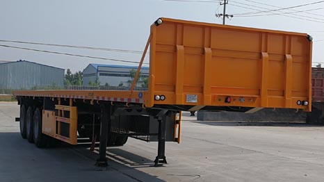 亚中车辆牌13米34.2吨3轴平板运输半挂车(WPZ9405TPB)