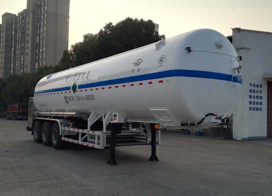 宏图牌12.4米26.4吨3轴低温液体运输半挂车(HT9405GDY3)