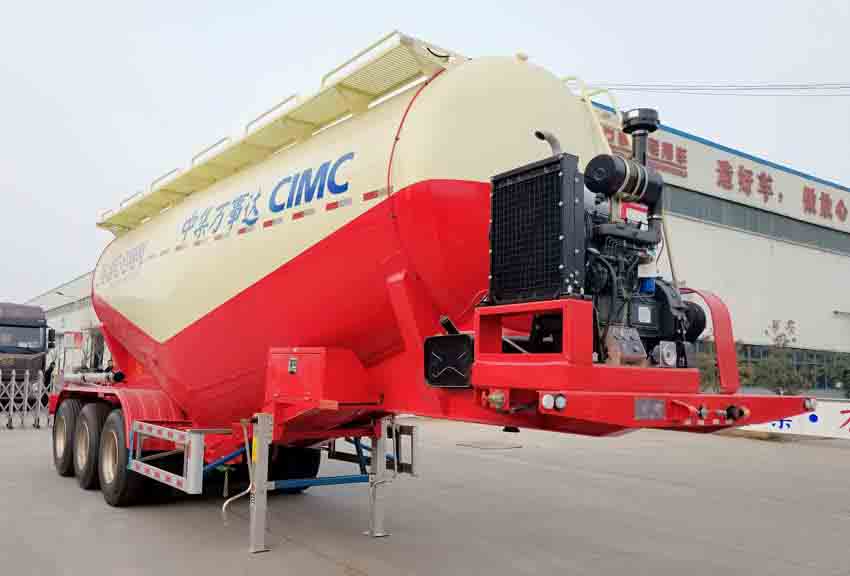 万事达牌10米33.6吨3轴中密度粉粒物料运输半挂车(SDW9405GFLA)