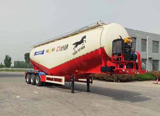 神骏九州牌12.2米31.8吨3轴低密度粉粒物料运输半挂车(GRT9407GFL)