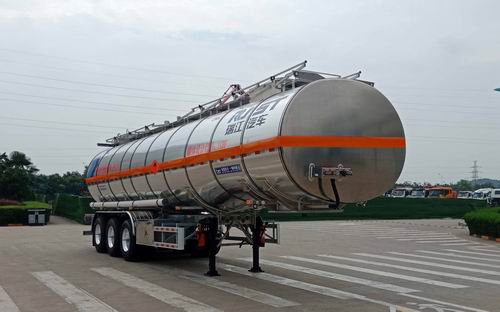 瑞江牌12.1米34吨3轴铝合金易燃液体罐式运输半挂车(WL9404GRYS04)