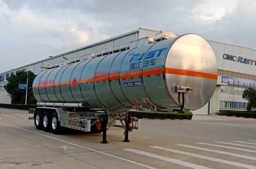 瑞江牌12米33.6吨3轴铝合金易燃液体罐式运输半挂车(WL9402GRYD44Y)