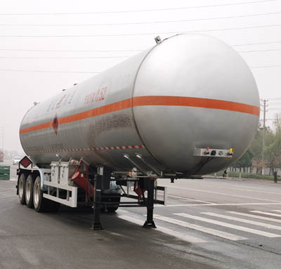 建成牌12.2米28.7吨3轴液化气体运输半挂车(JC9401GYQYDX)