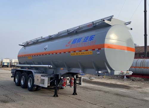 昌骅牌10.3米32.5吨3轴腐蚀性物品罐式运输半挂车(HCH9407GFW26)