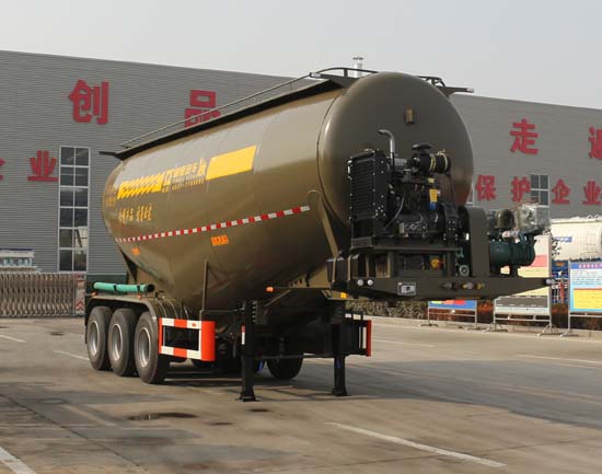 通亚达牌10米33.6吨3轴中密度粉粒物料运输半挂车(CTY9400GFLT38)