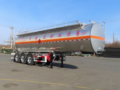 陆平机器牌11米32吨3轴易燃液体罐式运输半挂车(LPC9402GRYSBA)