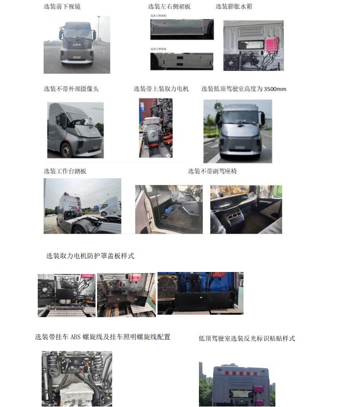 江淮牌HFC4259SEV01换电式纯电动牵引汽车公告图片