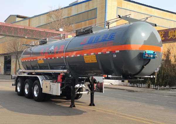 昌骅牌10.3米34.2吨3轴腐蚀性物品罐式运输半挂车(HCH9407GFW23)
