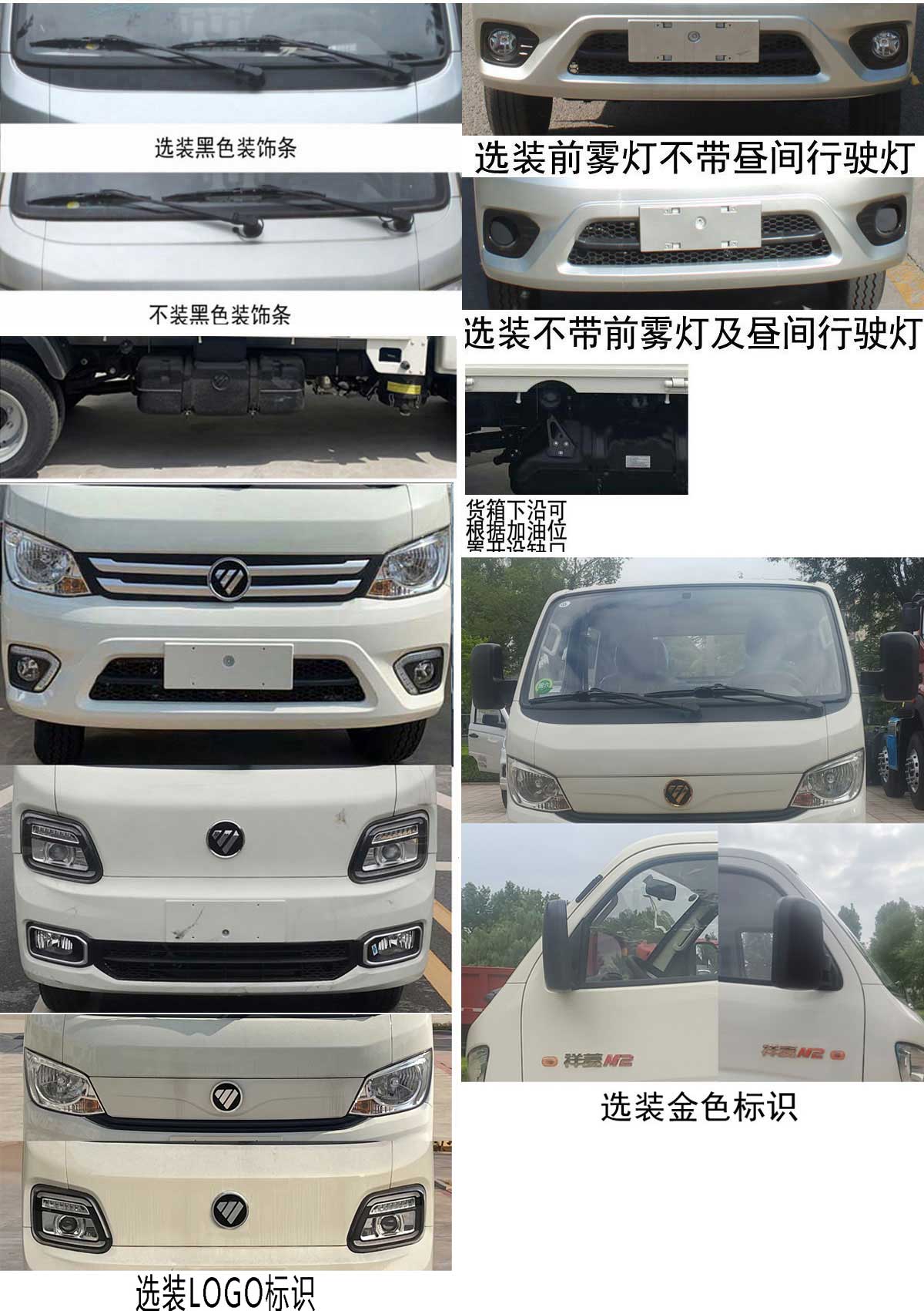 福田牌BJ5032CCY4AV6-19倉柵式運輸車公告圖片