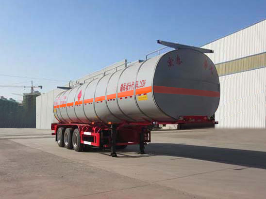 正康宏泰牌10米32吨3轴易燃液体罐式运输半挂车(HHT9406GRYD)