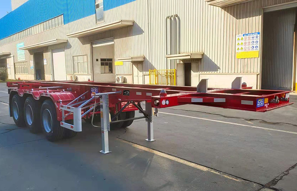 通华牌8.5米35.9吨3轴集装箱运输半挂车(THT9403TJZC)