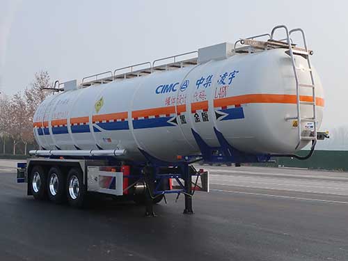 凌宇牌11.3米34吨3轴氧化性物品罐式运输半挂车(CLY9400GYW33)