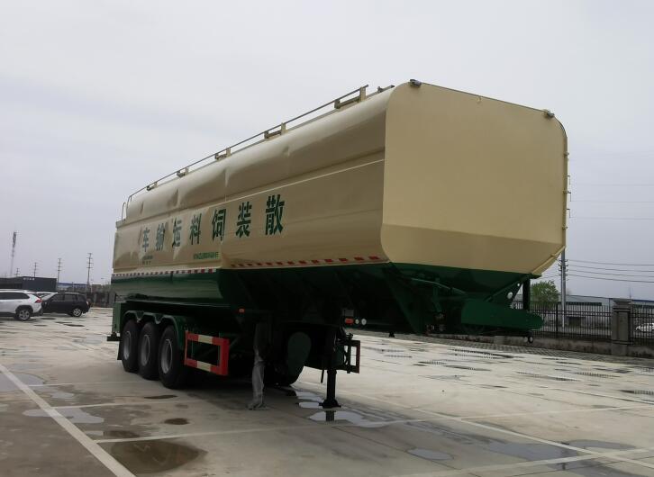 聚尘王牌11米31.5吨3轴散装饲料运输半挂车(HNY9400ZSLKM)