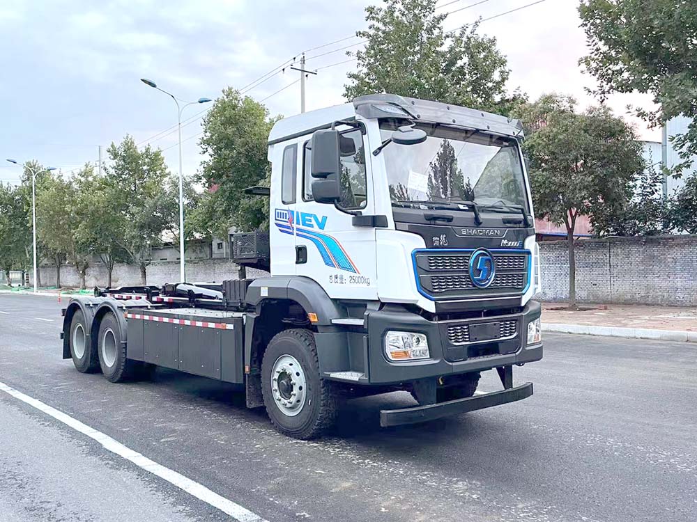 陕汽通力牌STL5257ZXXBEV1纯电动车厢可卸式垃圾车