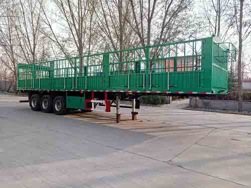 钟乐牌13米33.3吨3轴仓栅式运输半挂车(HJY9402CCY)