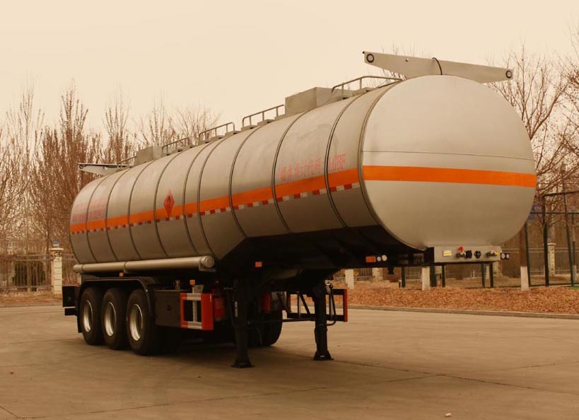 金碧牌11.1米31.1吨3轴易燃液体罐式运输半挂车(PJQ9405GRYH)