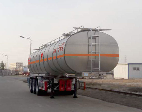 万事达牌10.8米33.8吨3轴铝合金易燃液体罐式运输半挂车(SDW9408GRYA)