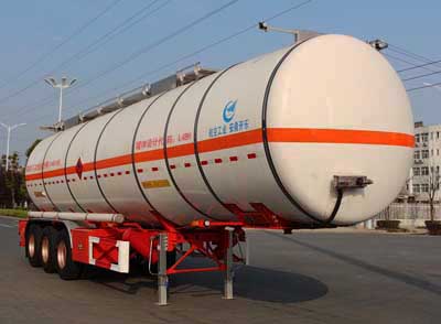 开乐牌11.1米32.7吨3轴易燃液体罐式运输半挂车(AKL9400GRYB1)