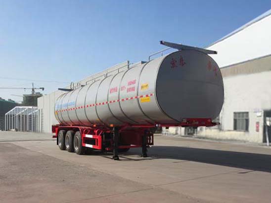 正康宏泰牌10.2米32.5吨3轴润滑油罐式运输半挂车(HHT9405GRH)