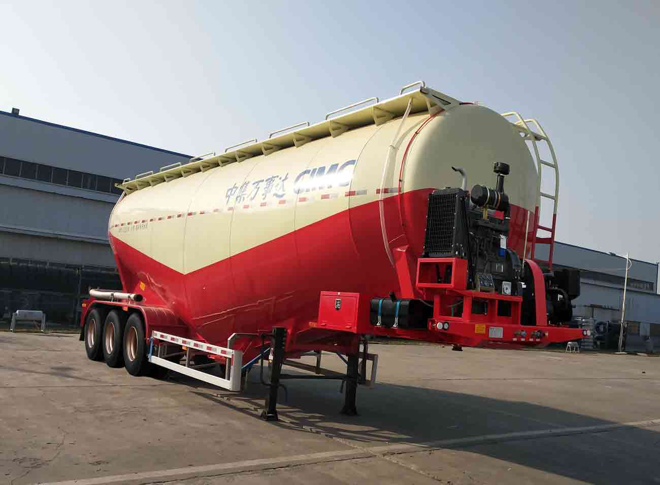 万事达牌12米31.2吨3轴低密度粉粒物料运输半挂车(SDW9404GFLA)