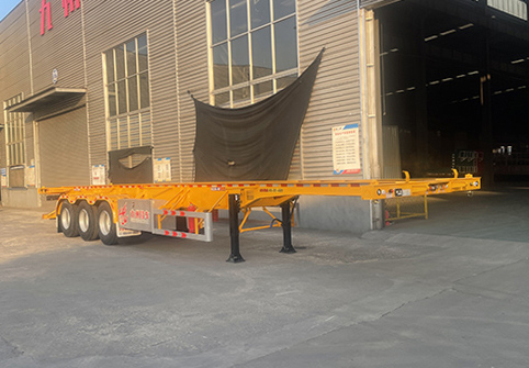 通广九州牌13米34.9吨3轴危险品罐箱骨架运输半挂车(MJZ9400TWY)