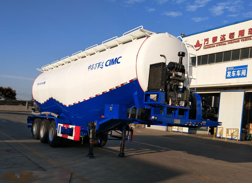 万事达牌11.2米31.3吨3轴低密度粉粒物料运输半挂车(SDW9404GFLB)