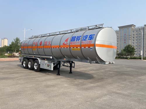 昌骅牌10.7米31.5吨3轴易燃液体罐式运输半挂车(HCH9406GRYK)