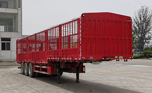 中企航天牌13米33.8吨3轴仓栅式运输半挂车(HTM9400CCYE)
