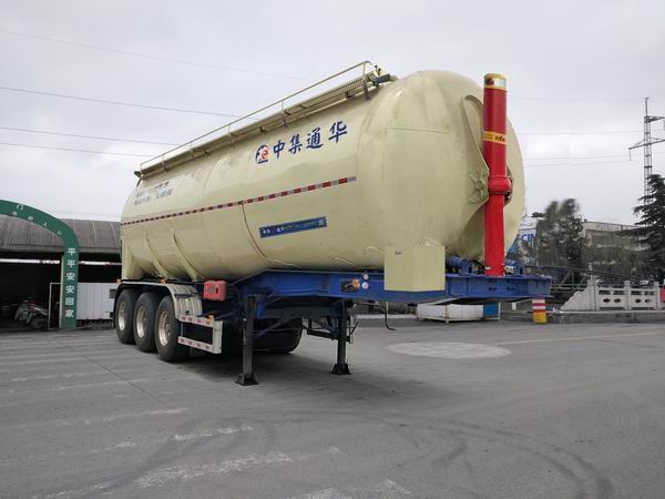 通华牌10.6米33.5吨3轴中密度粉粒物料运输半挂车(THT9403GFLC)