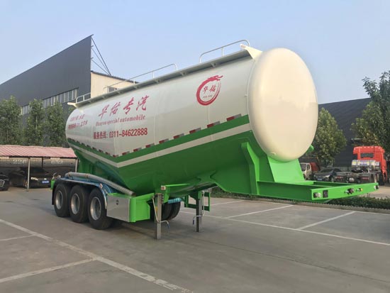 华佑牌9.4米33.8吨3轴中密度粉粒物料运输半挂车(HYP9400GFL)